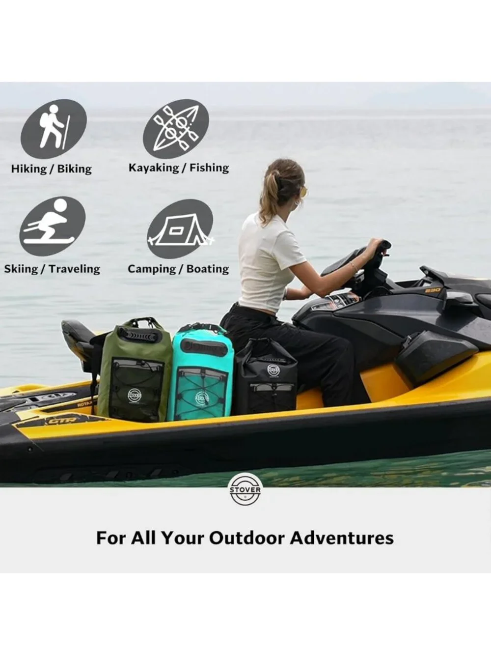 Waterproof Dry Backpack & Phone Case - Heavy-Duty Floating Bag for Kayaking